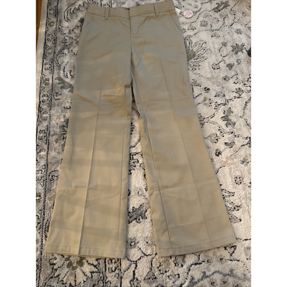 New French Toast Girls Khaki Stretch Size 12 Bootcut  Uniform